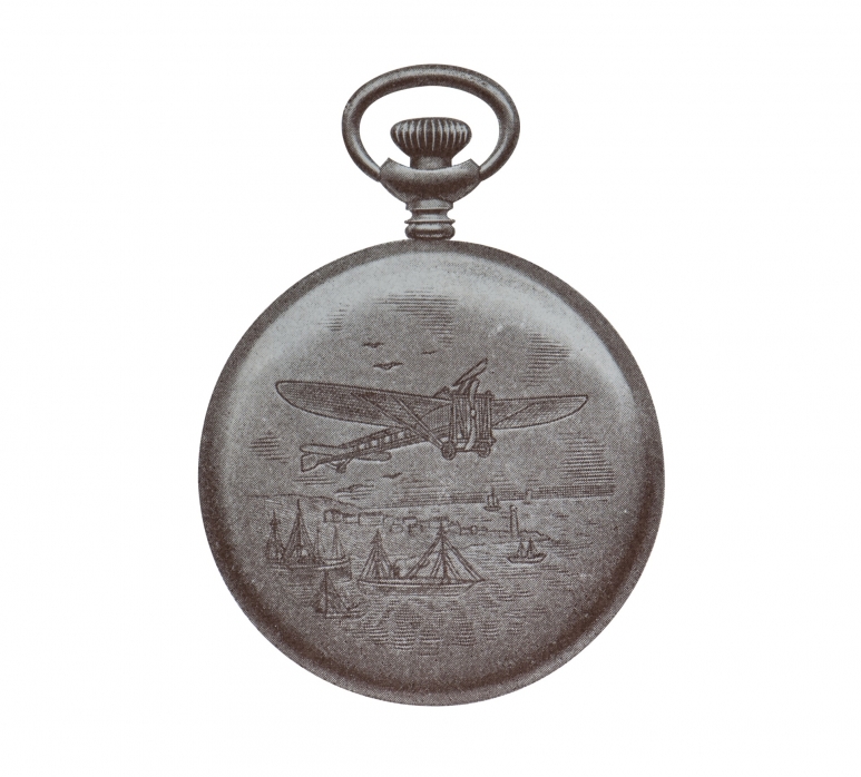 豪利时在1910年代初，为纪念飞行先锋Louis Bl&eacute;riot而制造的航空怀表.jpg
